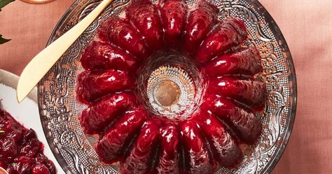 Spiced Cranberry Mold | Southern Living Cranberry Jello Mold, Cranberry Mold, Congealed Salads, Jello Creations, Maple Sauce, Root Vegetable Gratin, Congealed Salad, Gelatin Salad, Cranberry Jello