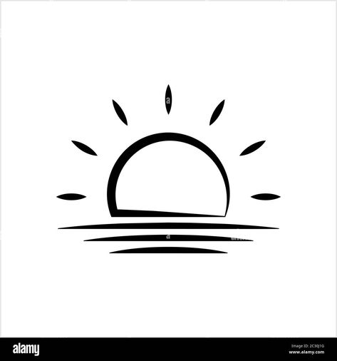 Sunrise Icon, Sun Rise Vector Art Illustration Stock Vector Image & Art - Alamy Sun Rise Drawing, Sunrise Vector, Sun Symbols, Sun Rise, Sunset Art, Vector Art Illustration, Guest Gifts, Corporate Identity, Line Art Drawings