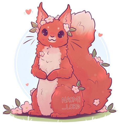 Naomi Lord (@naomi_lord) • Instagram photos and videos Naomi Lord Art, Naomi Lord, Squirrel Illustration, Kawaii Cat Drawing, Squirrel Art, Cute Kawaii Animals, Mythical Animal, Very Cute Dogs, Cute Squirrel