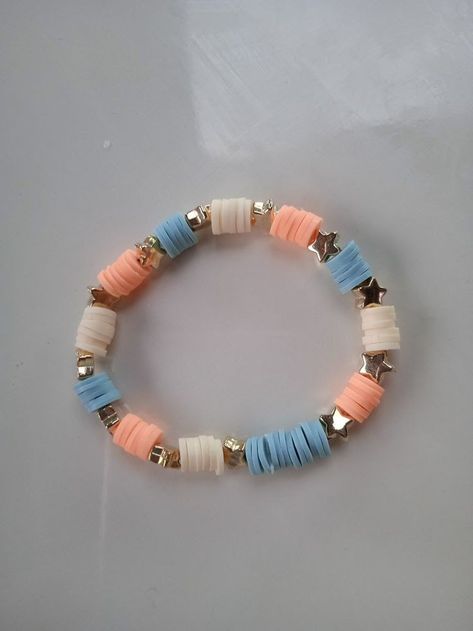 Cute Clay Bead Anklet Ideas, Clay Beads Friendship Bracelet Ideas, Friendship Bracelet Ideas Clay Beads, Summer Clay Bracelet Ideas, Clay Bead Bracelet Ideas Matching, Cute Bracket Ideas, Clay Bead Bracelet Ideas Aesthetic Beach, Summer Clay Beads Bracelet Ideas, Aesthetic Clay Bead Bracelets