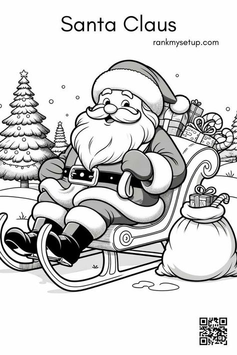 Christmas Coloring Pages · Christmas Party Invitation - Reindeer · Christmas Party Invitation - Candy Canes · Ornate Dove · Classic Glass Ornaments · Winter ... Improve Sketching, Christmas Scene Drawing, Reindeer Christmas Party, Santa Claus Drawing, Coloring Pages Christmas, How To Draw Santa, Santa Claus Images, Starlit Sky, Christmas Drawings