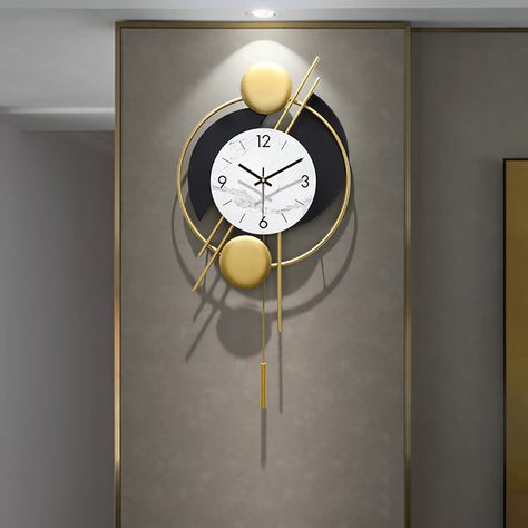 Modern Wall Clock Design, Kitchen Nordic, Ship Decor, Pendulum Clock, Nordic Lights, Wall Clock Design, Clock Wall Art, Bathroom Wall Sconces, Bathroom Wall Lights