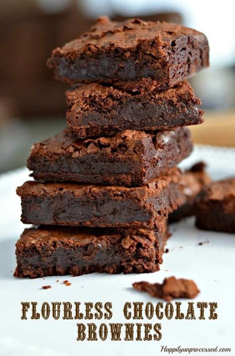 Flourless Chocolate Brownies, Gf Brownies, Flourless Desserts, Flourless Brownies, Diy Easy Recipes, Tapioca Starch, Gluten Free Brownies, Gf Desserts, Flourless Chocolate