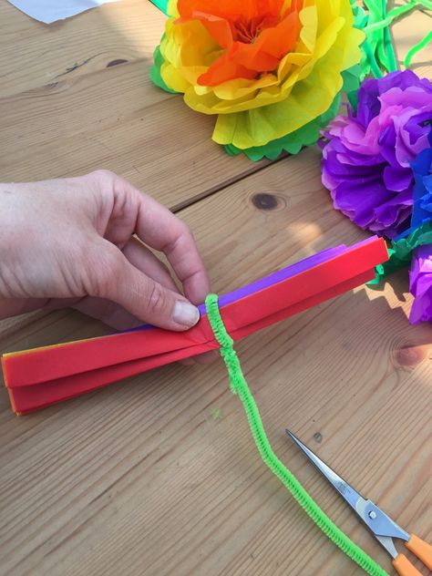 Mexican tissue paper flowers