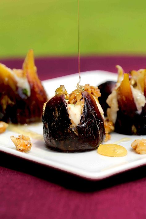 Recipes With Mascarpone, Goat Cheese Prosciutto, Stuffed Figs, Figs Recipe, Fig Appetizer, Fig Dessert, Smoked Almonds, Glazed Walnuts, Mascarpone Recipes