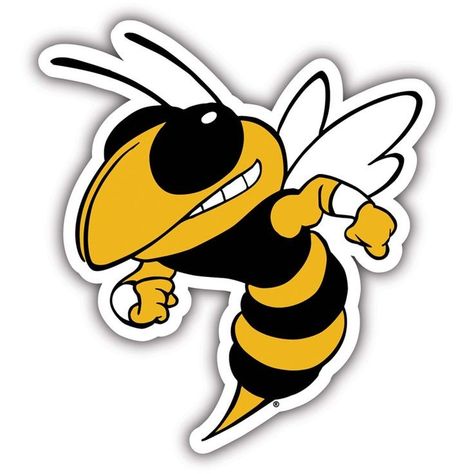 yellowjacket Yellow Jacket Bee, Tiger Butterfly Tattoo, Football Tshirt Designs, Locker Room Decorations, Ga Football, Vespa Logo, Tiger Butterfly, Bee Cartoon, Alabama State University