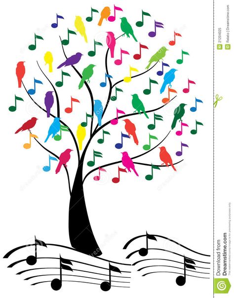 Illustration about Illustration of a tree with musical notes. Illustration of background, abstract, color - 21204025 Musical Notes Art, Music Notes Drawing, Music Tree, Music Classroom Decor, Music Notes Tattoo, Music Notes Art, Sheet Music Art, Music Crafts, Music Drawings