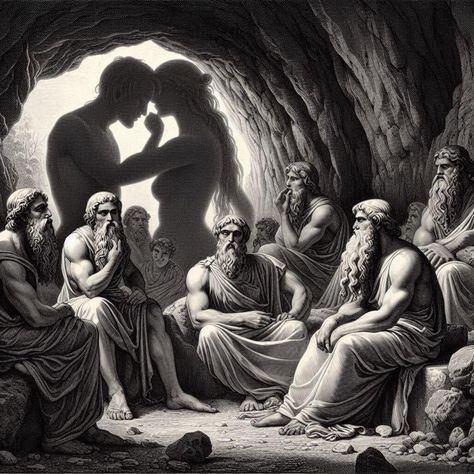 Plato tells the Allegory of the Cave in the original, uncensored version Plato Cave, Cave Allegory, Allegory Of The Cave, Star Beauty, The Cave, Outside World, Video Image, Unique Image, The Journey