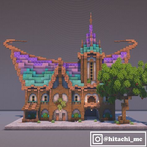 Minecraft Magical House, Minecraft Fantasy Ideas, Minecraft 1.20 Builds, Minecraft Fantasy Village, Minecraft Magical Builds, Minecraft Creative Builds, Minecraft Witch House, Minecraft Fantasy Builds, Fantasy Minecraft House