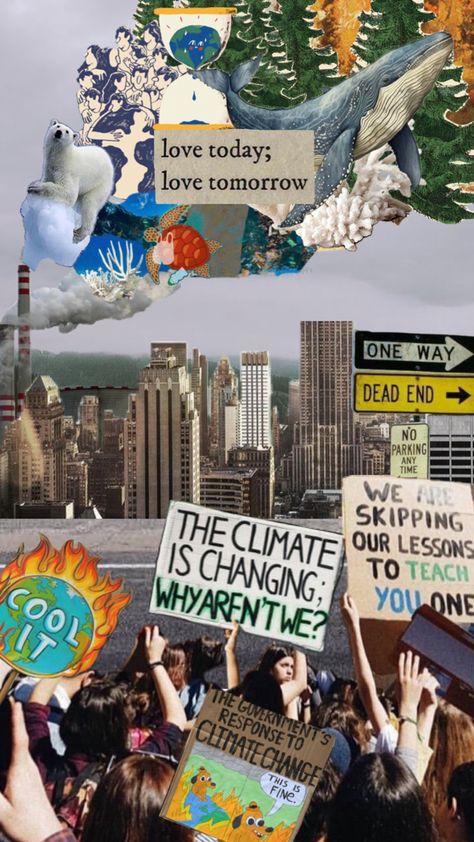 Climate change collage Environmental Posters, Pagan Gods, Protest Art, Climate Justice, Filipino Funny, Collage Poster, Environmental Issues, Change The World, Love Art