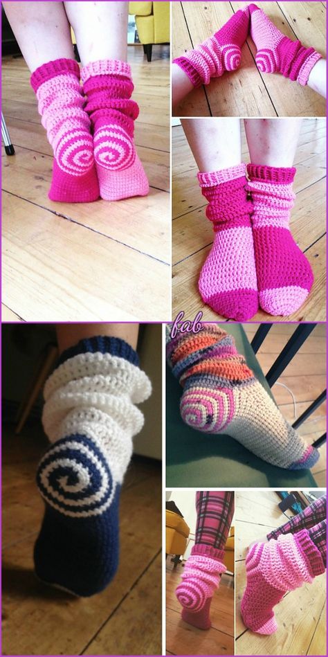 Crochet Spiral Socks Boots Free Pattern Croxhet Socks, Free Crochet Boot Patterns, Cool Crochet Socks, Spiral Socks Knitting Pattern, Crochet Boot Socks Free Pattern, How To Make Crochet Socks, Free Crochet Patterns Socks, Cute Crochet Socks, Free Crochet Pattern Socks