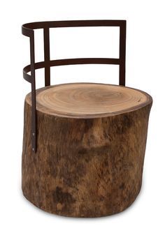 log stool ♠️♠️More At FOSTERGINGER @ Pinterest. ♠️♠️ Log Stools, Small Fire Pit, Wood Chair Design, Kursi Bar, Into The Wood, Log Furniture, Built In Bookcase, The Chair, Into The Woods