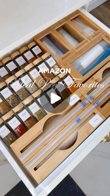 Julianna Christensen on Instagram: "POV: You created a meal prep drawer 🤍. EVERYTHING is on my AMZ Storefront under the “Kitchen Organization” category! @weeninjalass and @jesskalma are the winners 🤍. ✨ ✨ #amazonfinds #amazonorganization #amazonmusthaves #amazonfavorites #amazonmusthave #amazonfavorite #amazonhome #amazonhomefinds #kitchenorganization #kitchenorganizer #kitchenorganizing #kitchenorganizationideas #drawerorganization #drawerorganizer #mealprepideas #mealprepmadeeasy #homeorganizing #homeorganizationtips" Desain Pantry, Kabinet Dapur, House Organisation, Kitchen Drawer Organization, Kitchen Organisation, Kitchen Pantry Design, Kitchen Design Plans, Pantry Design, January 29