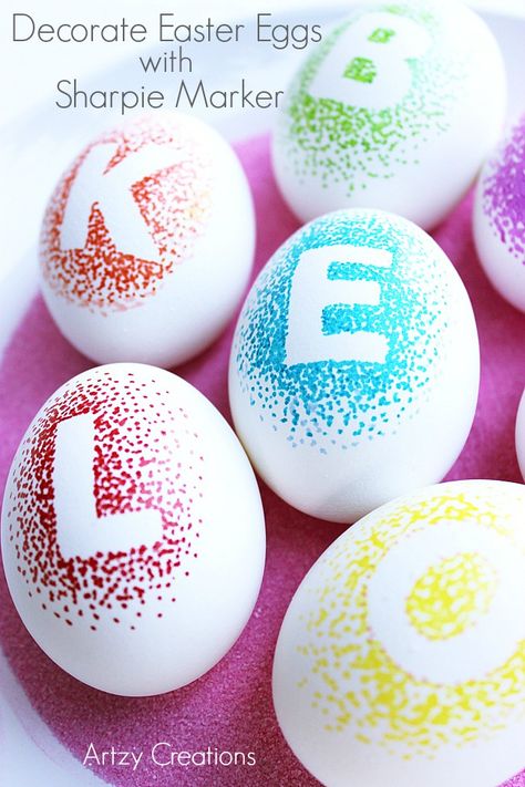 Easy Easter Egg Decorating Ideas, Easter Egg Decorating Ideas, Egg Decorating Ideas, Creative Easter Eggs, Easter Egg Dye, Easter Egg Designs, Easter Egg Painting, Easter Eggs Diy, Sharpie Marker