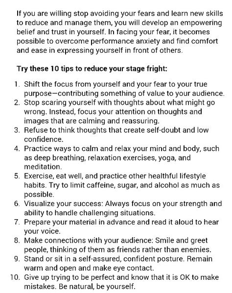 Stage Presence Tips, Stage Fear Tips, How To Overcome Stage Fear, Tips For Stage Fright, How To Overcome Stage Fright, How To Get Over Stage Fright, Stage Fright Quotes, How To Get Rid Of Stage Fright, Stage Fright Tips