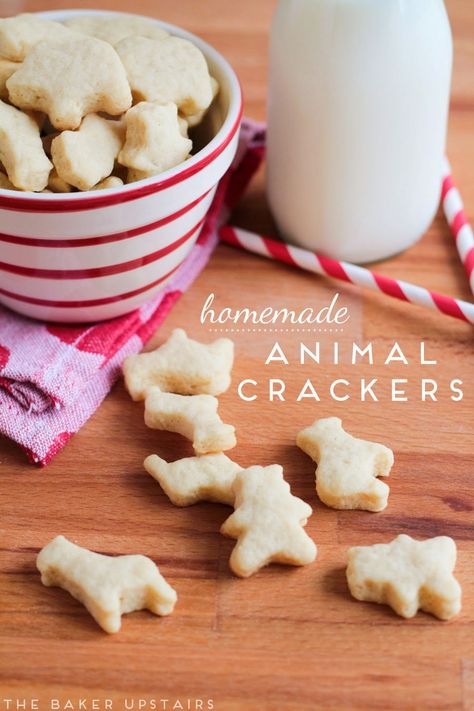 Homemade Animal Crackers, Animal Cracker, Homemade Crackers, Cracker Recipes, Animal Crackers, Diy Spring, Homemade Snacks, Kids Snacks, Snack Time