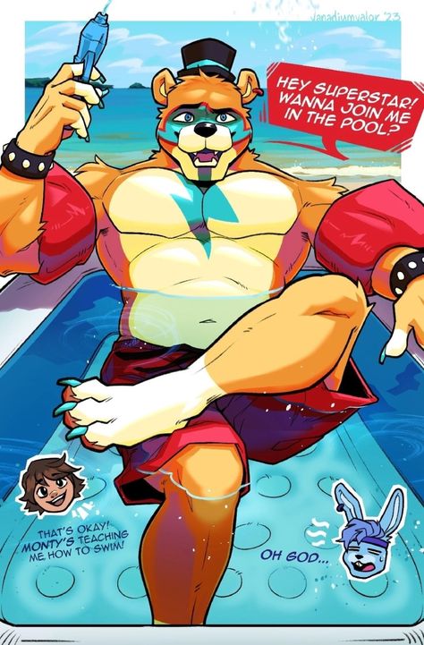 Glamrock Freddy, Fnaf Security Breach, Fnaf Freddy, Fnaf Comics, Silly Cats Pictures, Good Old Days, Demon King Anime, Anime Guys Shirtless, Security Breach