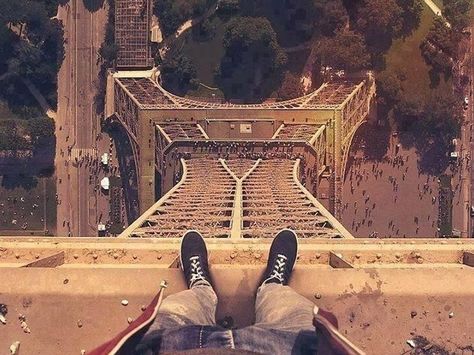 View from top of Eiffel Tower in #Paris Earth Pictures, Beautiful Paris, Fine Photography, Paris Tours, Paris Eiffel Tower, A Bridge, Birds Eye View, Iconic Landmarks, Birds Eye