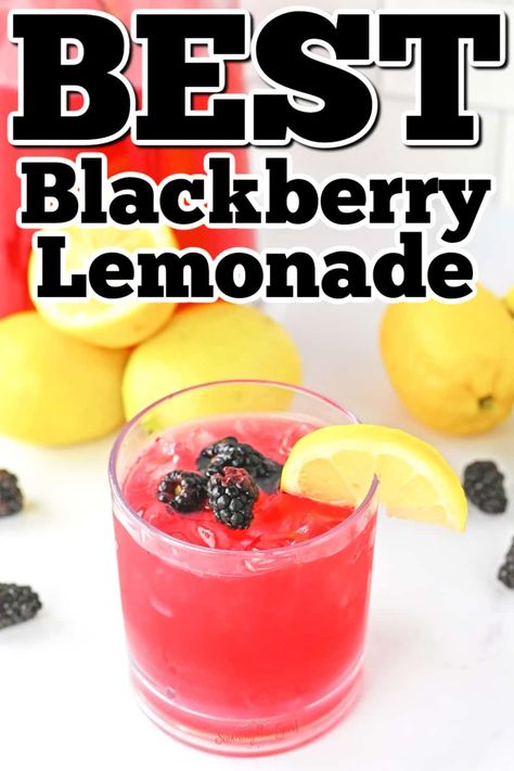 Blackberry Lemonade Recipe, Good Whiskey Drinks, Classic Lemonade Recipe, Blackberry Lemonade, Tart Flavors, Drink Stand, Perfect Summer Drink, Drink Recipes Nonalcoholic, Lemon Drink