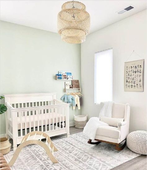 23 Best Green Paints For Nursery (Sage, Dark, Hunter, Light) Green Nursery Paint, Light Green Paints, Green Girl Nursery, Sage Green Nursery Ideas, Light Green Nursery, Green Nursery Ideas, Green Baby Nursery, Sage Green Nursery, Nursery Paint