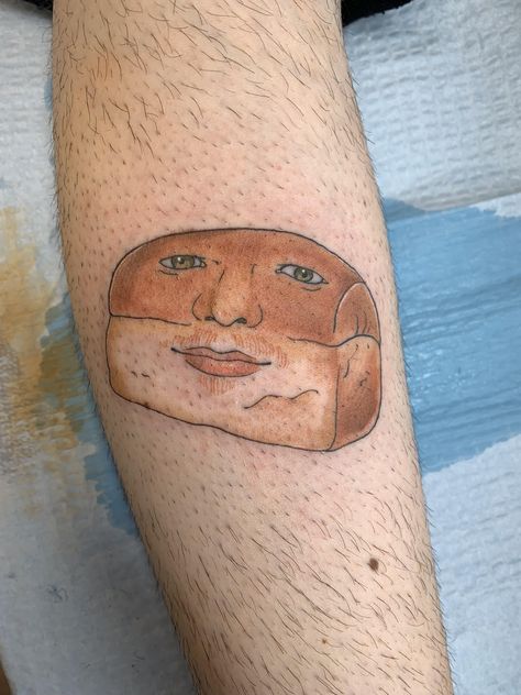 Bred Sheeran, Egg Sheeran, Yokai Tattoo, Ed Sheeran Tattoo, Bread Tattoo, Trending Tattoos, Prison Tattoos, R Tattoo, Tat Ideas