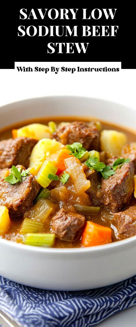 Image for Savory Low Sodium Beef Stew Low Sodium Korean Recipes, Low Sodium Soups And Stews, Low Sodium Beef Stew, Low Sodium Soup, Heart Healthy Recipes Low Sodium, Recipes Low Sodium, Beef Stew Crockpot, Low Sodium Recipes, Beef Stew Recipe