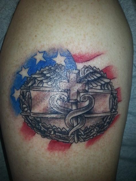 Imgur: The most awesome images on the Internet. Army Memorial Tattoo, Combat Medic Tattoo, Army Combat Medic Tattoos, Army Tattoos For Women Military, Military Tattoo Ideas, Army Medic, Patriotic Tattoos, Combat Medic, Explore Tattoo