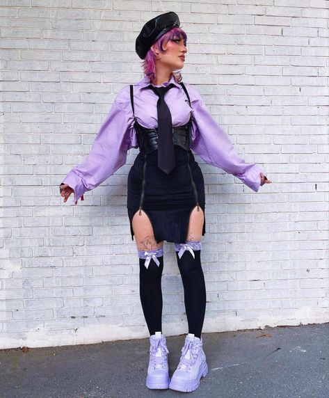 Goth Barbie Aesthetic, Naomi Jon, Cute Goth Outfits, Goth Barbie, Goth Fits, Barbie Aesthetic, Cute Goth, Pastel Goth Fashion, Clothes Crafts