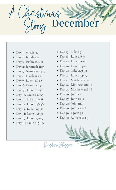 Bible Verse For December, December Bible Study, Advent Bible Study, Christmas Bible Study, Bible Reading Guide, December Scriptures, Bible Guide, Christmas Bible Verses, Scripture Writing Plans