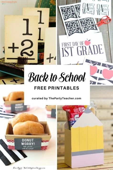 Back To School Printables Free, Free Back To School Printables, Back To School Party Ideas, Free School Printables, Welcome Back Party, Back To School Printables, School Cupcakes, School Party Ideas, Teacher Party