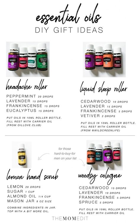 Essential Oil Gifts, Diy Gifts For Christmas, Essential Oil Blends Roller, Young Living Oils Recipes, Essential Oil Roller Bottle Recipes, Living Oils Recipes, Mom Edit, Essential Oils For Headaches, Young Living Essential Oils Recipes