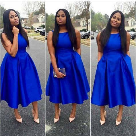 Wedding guest? Something a blue dress can solve @mamaj_88 💙 #styletitude #fashion&style #fashionblogger #styleblogger #fblogger #stylish… African Prom Dresses, Afrikaanse Mode, Marine Uniform, Elegant Dresses Classy, Royal Blue Dress, African Print Dresses, Classy Dress Outfits, Church Ideas, African Clothing Styles