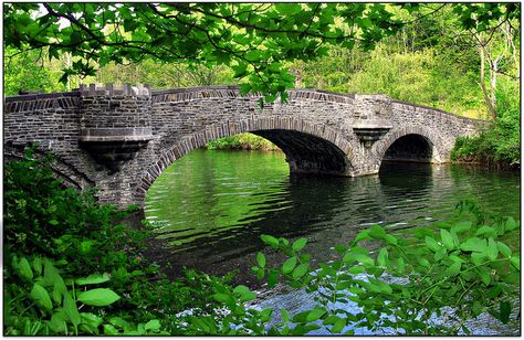 Stone Bridge over The Susquehana Bridge Images, Pond Bridge, Stone Bridges, Old Bridges, Small Bridge, Natural Photo, Beautiful Bridges, Bridge Over Troubled Water, Stone Arch