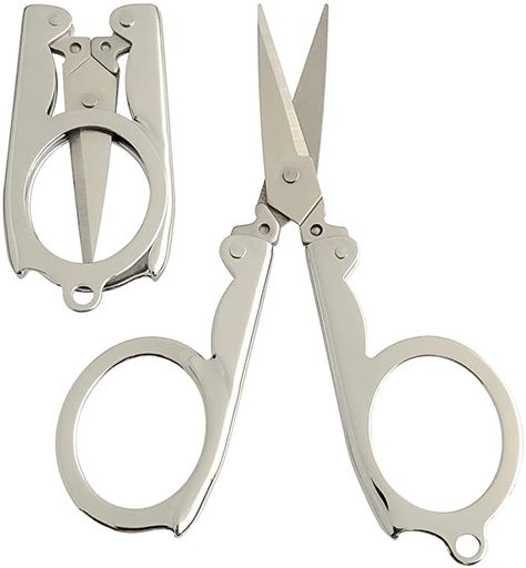 Amazon.com : 2Pcs Mini Scissors,Foldable Scissors Stainless,Travel Scissors for Can Hang on Your Key Chain,for Craft, Camping, Outdoors : Arts, Crafts & Sewing Mini Scissors, Metal Scissors, Folding Scissors, Small Scissors, Medical Kit, Camping Outdoors, Hang On, Beauty Nail, Manicure E Pedicure