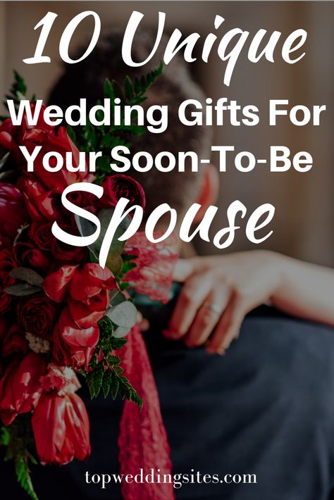 Stumped on what to give your spouse for the bride and groom exchange? Here are 10 unique wedding gift ideas to get you started! #weddinggiftideas #brideandgroomgifts Gifts For Spouse On Wedding Day, Gifts For The Bride From The Groom, Gifts To Give Husband On Wedding Day, Bride Gift From Groom Wedding Day, Groom To Be Gift Ideas, Groom Gift To Bride Ideas, Wedding Gift Ideas For Bride From Groom, Bride And Groom Gifts To Each Other, Wedding Gifts For Husband From Wife On Wedding Day