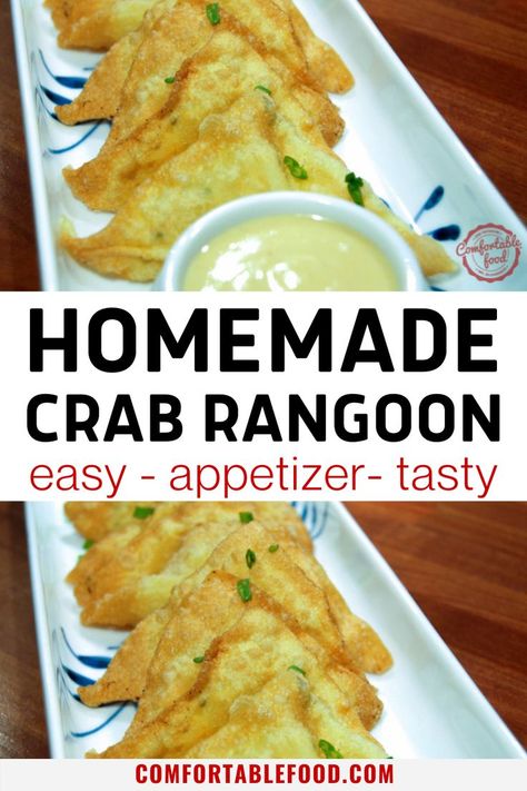 Homemade Crab Rangoon, Crab Rangoons, Crab Rangoon Dip, Rangoon Recipe, Crab Rangoon Recipe, Chinese Recipe, Crab Rangoon, Delicious Appetizer Recipes, Quick Appetizers