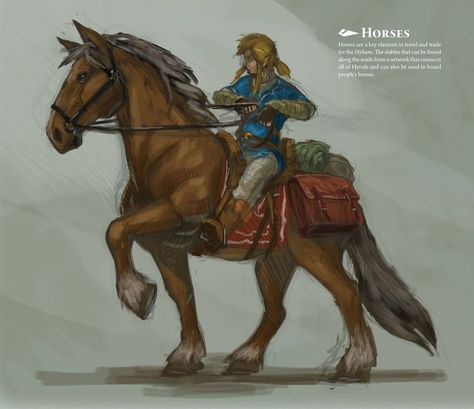 Link and Horse Art - The Legend of Zelda: Breath of the Wild Art Gallery Link On Horse, Link Moodboard, Zelda Horse, Horse Draw, Breath Of The Wild Art, Wild Book, Wild Art, Pixel Art Templates, Zelda Breath Of The Wild