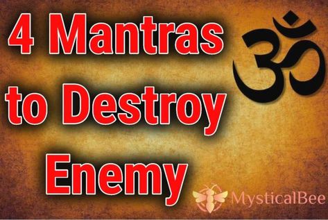 4 Mantras to Destroy Enemy – Mystical Bee Most Powerful Mantra, Money Prayer, Powerful Spells, Durga Mantra, Break Up, Hindu Mantras, Spiritual Beliefs, Positive Results, Knowledge And Wisdom