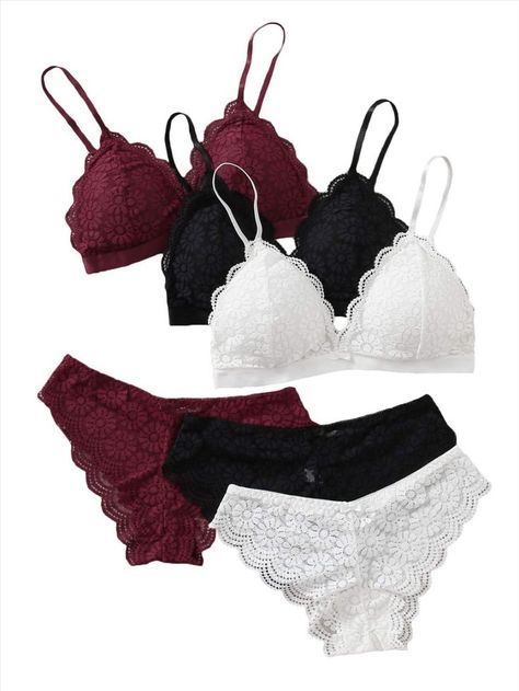 Women's Sexy Lingerie Set Lace Matching Bra and Panty Set Tommy Hilfiger Bra, Push Up Lingerie, Bra And Panty Set, Black Lace Bra, Lace Lingerie Set, Bra Panty, Lace Lingerie, Bra And Panty Sets, Bras And Panties