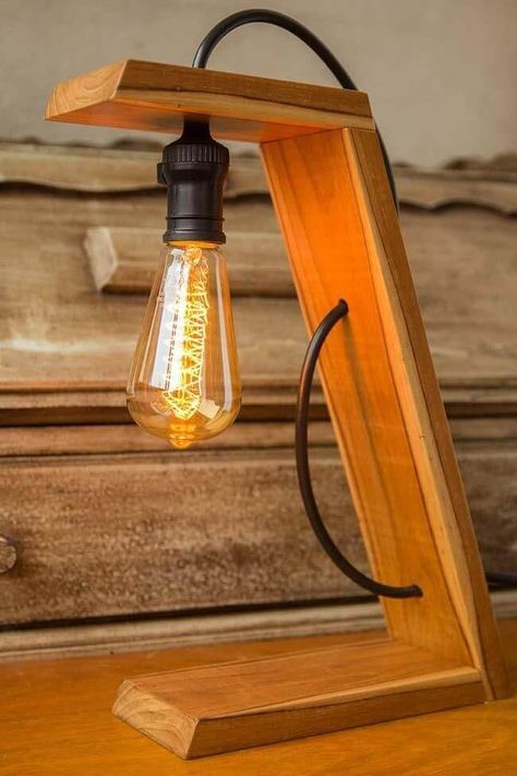 40+Tempting Wooden Lamp Designs That Are Worth Seeing - Engineering Discoveries Wooden Lamps Design, Wood Lamp Design, Luminaire Original, Diy Lampe, Wooden Light, Pipe Lamp, Wooden Lamp, Wood Lamps, Cool Ideas