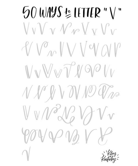 50 ways to letter "V" | Hand Lettering Calligraphy Doodles, Writing Fonts, Omerta Tattoo, Alfabet Letters, Hand Lettering Inspiration, Hand Lettering Fonts, Hand Lettering Alphabet, The Font, Creative Lettering