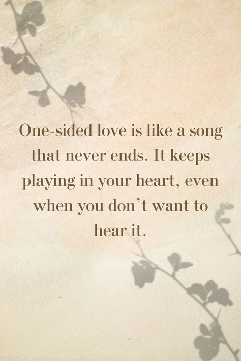 A one sided love quote Unreturned Love, Silent Love Quotes, Onesided Love Quotes, Silent Love, Poetic Quote, Funny Words To Say, Make A Decision, One Sided Love, Unspoken Words