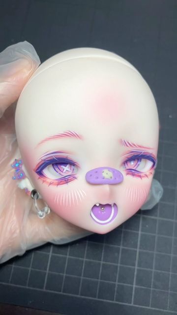 Doll Face Up, Custom Bjd Doll, Ball Jointed Doll Makeup, Dollfie Dream Dolls, Bjd Face Up Ideas, Bjd Doll Face, Doll Mask, Anime Bjd Doll, Bjd Faceup