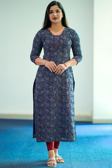 Simple Kurthi Models Latest, Fancy Neck Designs For Kurtis, Dress Neck Designs Latest Simple, Cotton Kurti Designs Latest Fashion 2024, Kurti Designs Latest Pattern, Kurthi Models Latest Cotton, Churidar Designs Latest, Front Open Kurti Designs, Simple Cotton Kurti Designs Latest