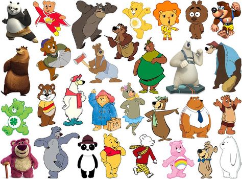 Find the Cartoon Bears Quiz Bear Cartoon Images, Bear Character Design, Teddy Ruxpin, Animal Quiz, Bear Character, Character Types, Yogi Bear, Morning Cartoon, Famous Cartoons