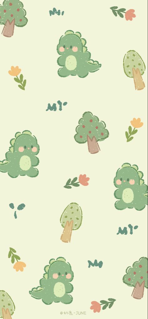 Dino Aesthetic Wallpaper, Wallpaper Dinosaurus, Cute Dino Wallpaper, Cute Dinosaur Wallpaper, Background Dinosaur, Wallpaper Dino, Dino Wallpaper, Samsung Wallpapers, Cottagecore Wallpaper