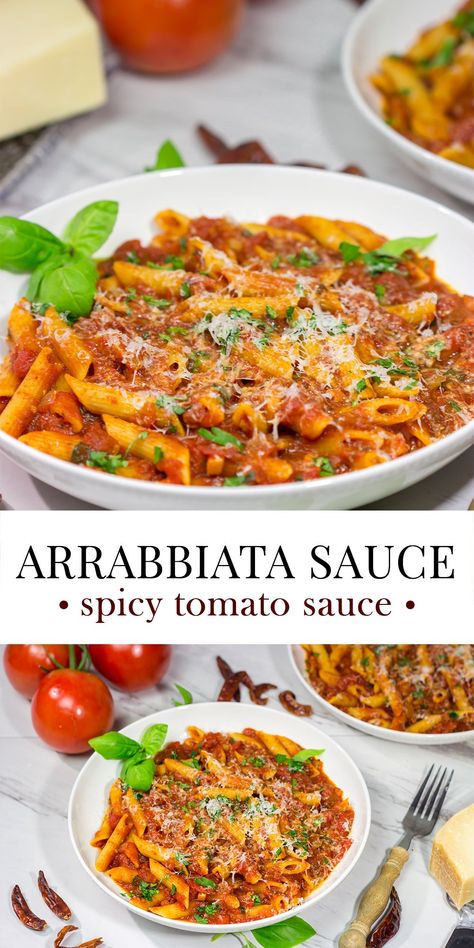 Arrabbiata Sauce Recipe, Arabiatta Sauce Recipe, Spicy Red Sauce Pasta, Red Wine Pasta Sauce, Spicy Pasta Sauce, Wine Pasta Sauce, Pasta Sauce Recipes Easy, White Wine Pasta Sauce, Red Sauce Pasta Recipe