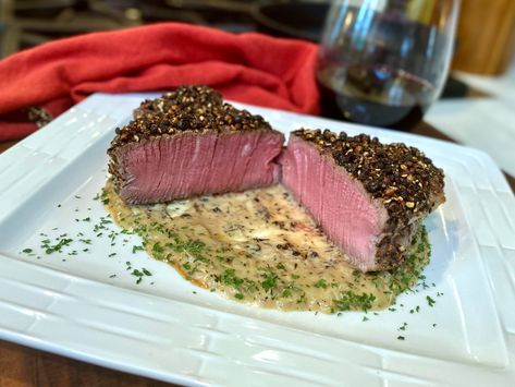 Brandy Cream Sauce, Ny Strip, Steak Seasoning, Beef Tenderloin, How To Cook Steak, At The Table, Cream Sauce, The Table, Brandy