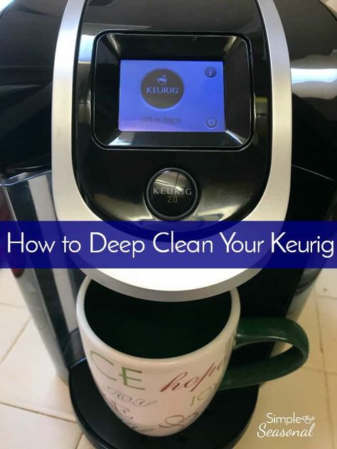 If you own a Keurig coffee brewer, you need to know how to deep clean a Keurig! It will add to your coffee maker's life and even help your morning cup taste a little better! This photo tutorial walks you through the whole process from start to finish (using natural cleaners you already have at home!) Keurig Hacks, Keurig Cleaning, Keurig Recipes, Arm And Hammer Super Washing Soda, Diy Cleaner, Keurig Coffee Maker, Cleaning Stuff, Cleaning Painted Walls, Keurig Coffee Makers