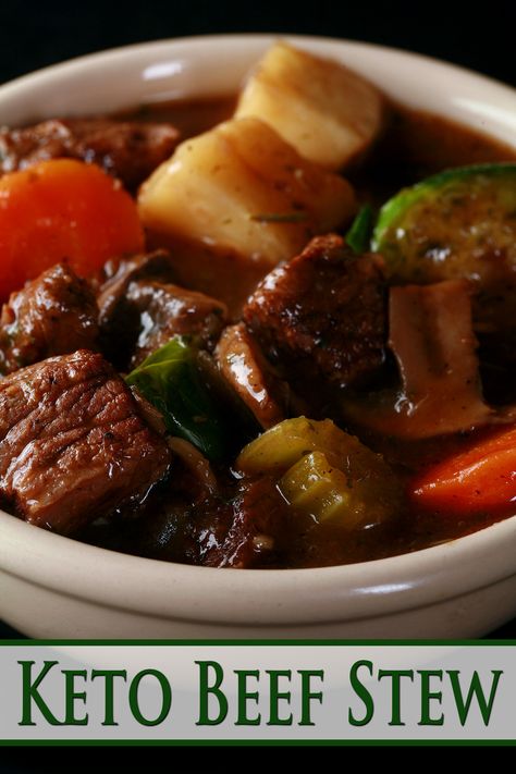 A bowl of keto beef stew. Low Calorie Beef Stew, Bone Broth Soup Recipes, Low Carb Beef Stew, Beef Soup Bones, Keto Beef Stew, Beef Stew Meat Recipes, Bone Broth Soup, Crockpot Recipes Beef Stew, Keto Beef